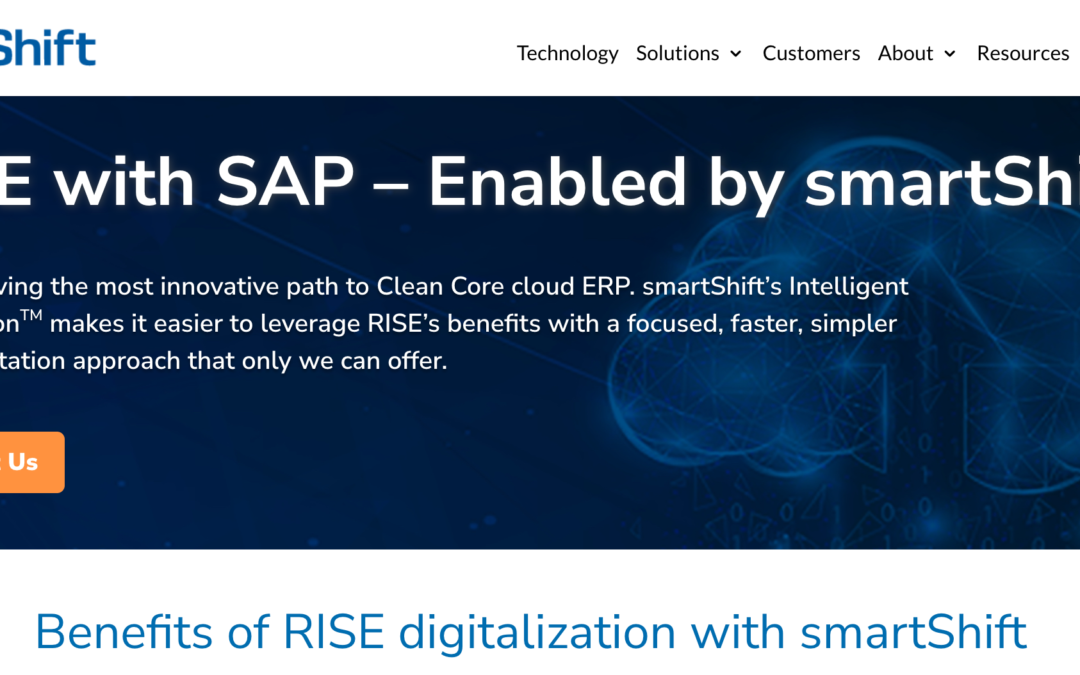 RISE with SAP – Enabled by smartShift