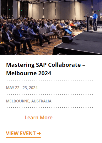 SAP Collaborate Melbourne meistern